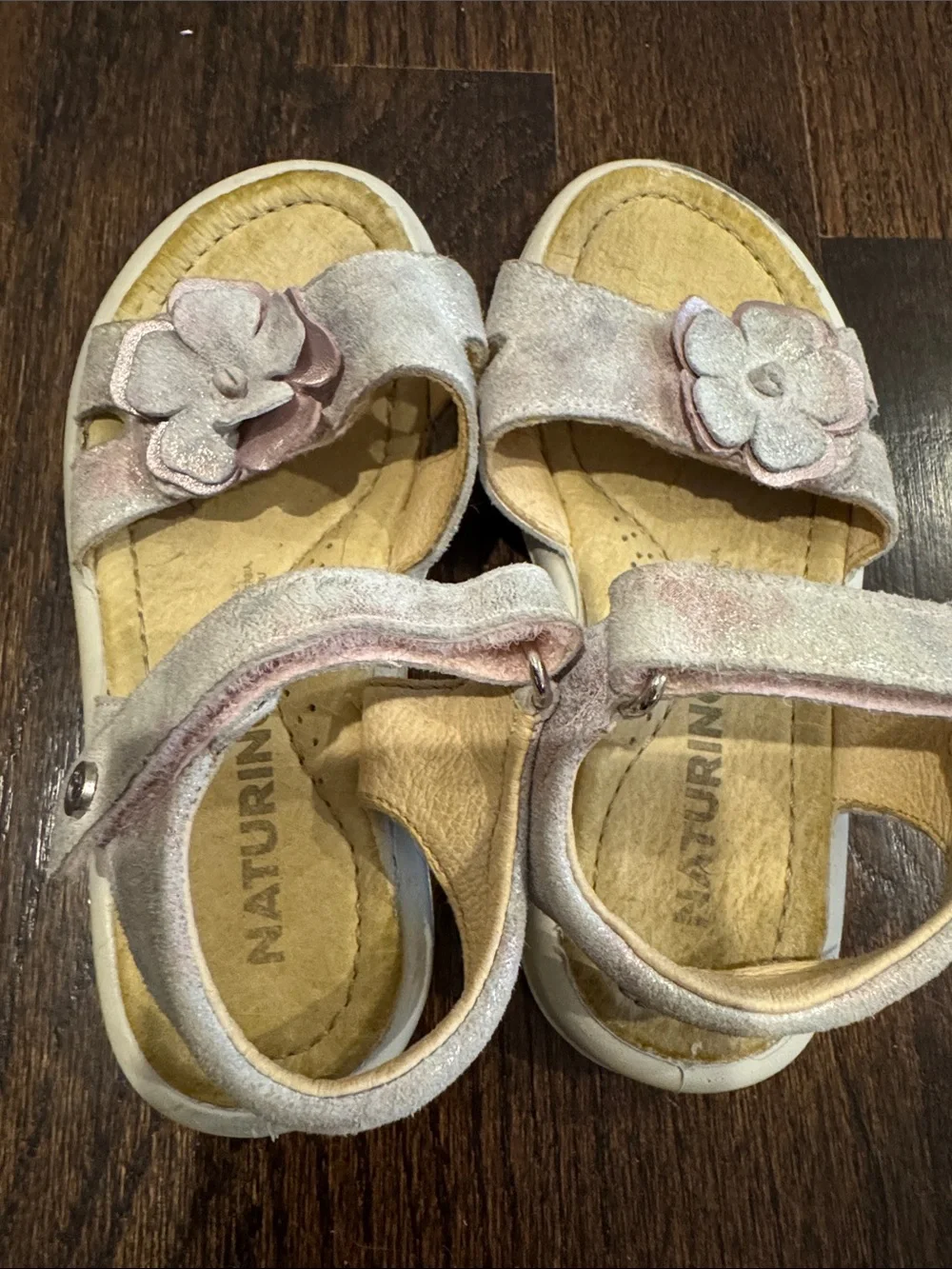 Naturino Amrock Flower Leather Sandals Girls EU 25 US 8